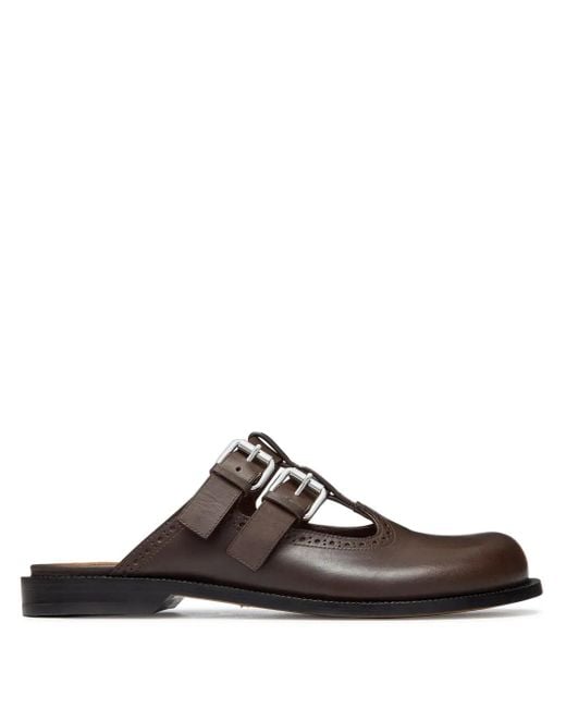 【国内発】LOEWE Campo メリージェーン ミュール Campo Mary Jane mule in calfskin Red - LOEWE