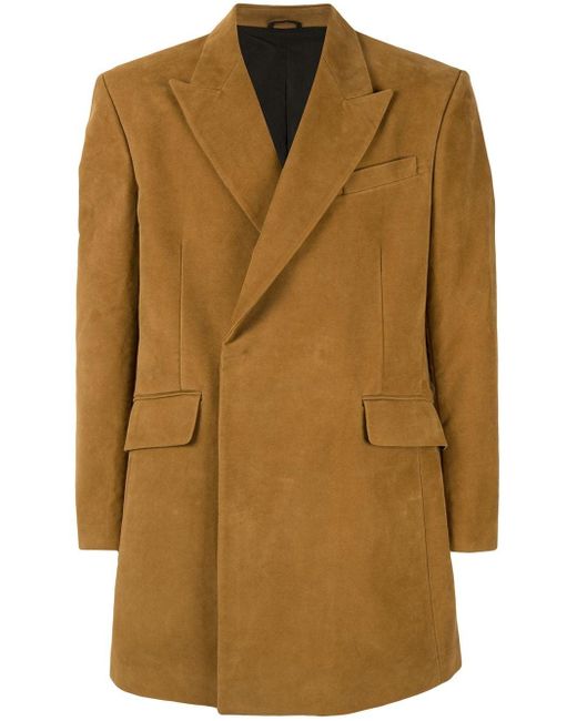 メンズ Raf Simons ダブルコート ブラウン Lyst