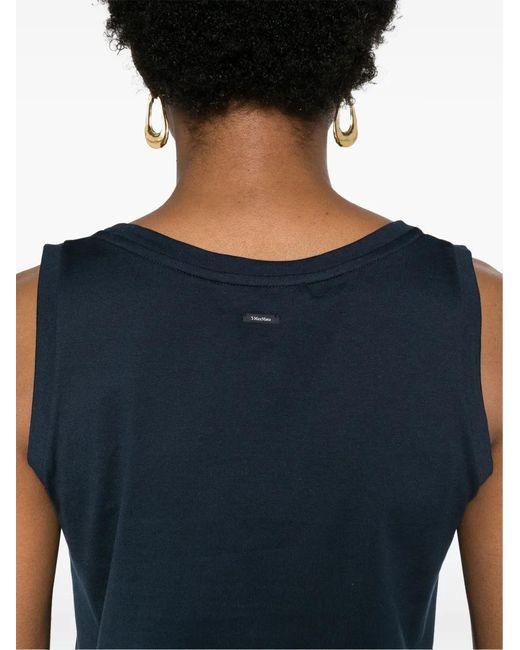 Max Mara Blue Racer Cotton Top