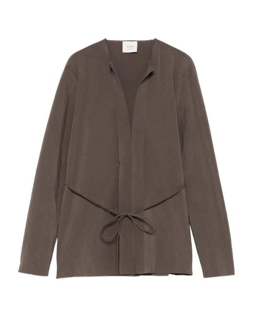 Alysi Brown Tie-Fastening Top