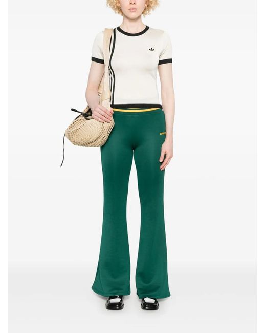 Adidas Green Flared Track Pants