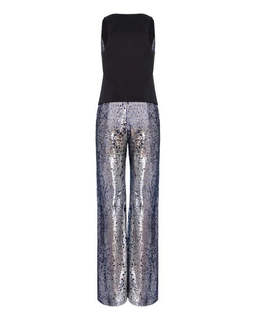 MITILIANE COUTURE Metallic Button-Sequin Trousers