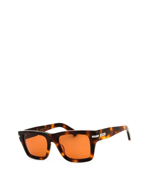Ferragamo Eyewear Brown Tortoiseshell-Pattern Rectangle-Frame Sunglasses for men