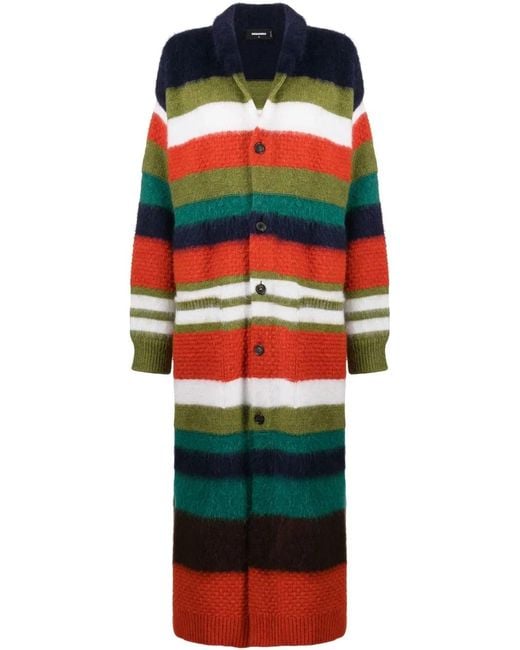 DSquared² Gestreepte Maxi-Jurk in het Orange