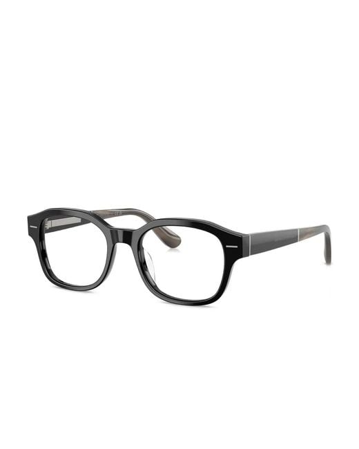 Brunello Cucinelli Black Square-Frames Glasses for men
