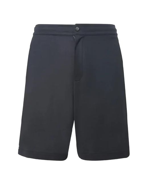 Herno Blue Short À Plaque Logo