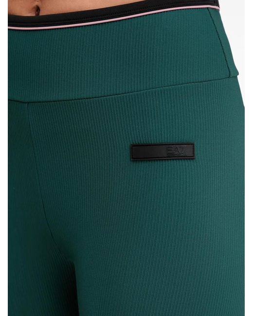 EA7 Green Pantalon À Taille Élastiquée