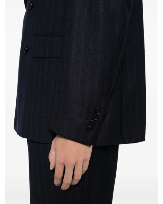 Canali Black Pinstripe Double-Breasted Suit for men