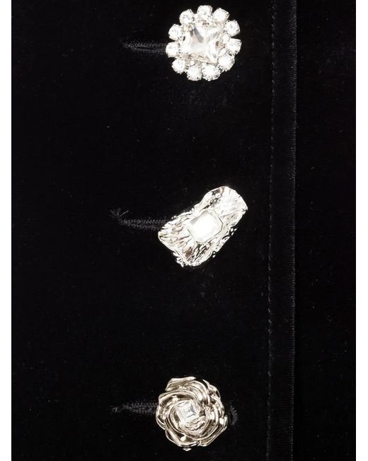 Nissa Black Jewel-Buttons Jacket