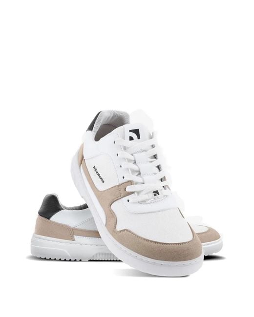 Barebarics White Zing Panelled Lace-Up Sneakers