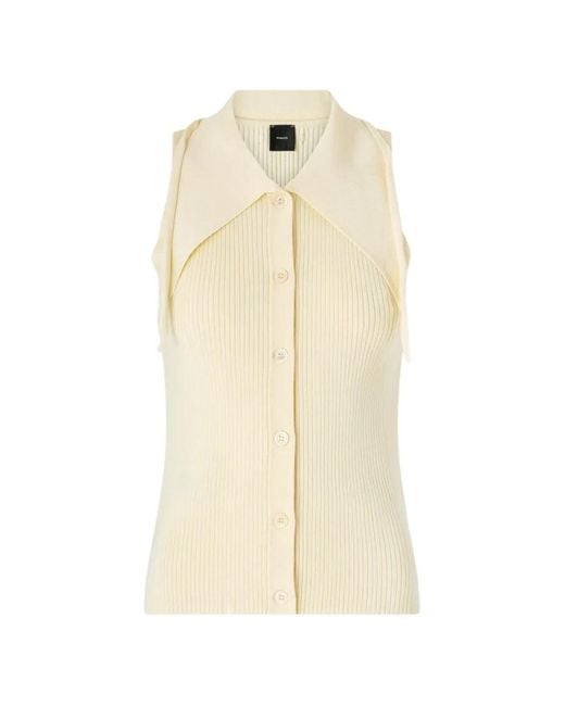 Pinko Natural Button-Up Top