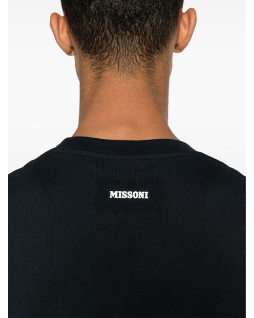 Missoni T-Shirt mit Zickzackmuster in Blue für Herren