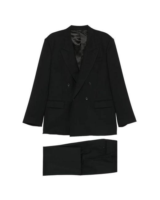 Reveres 1949 Black Double-Breasted Suit for men