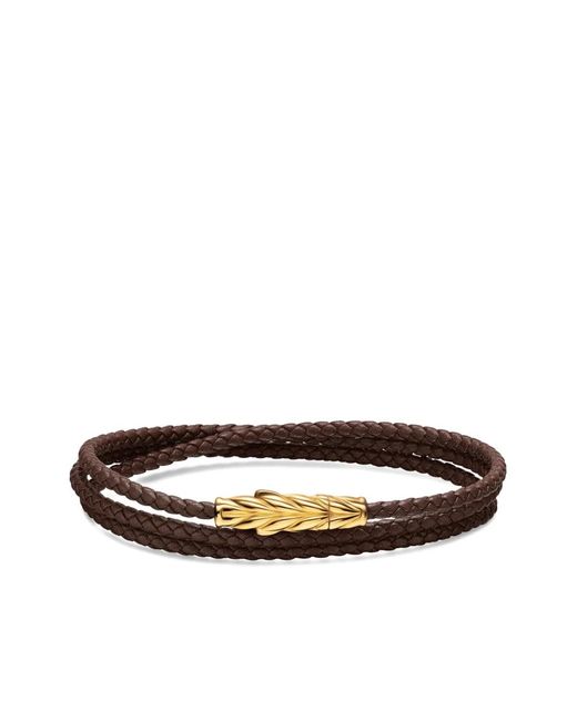 David Yurman Metallic 18K Chevron Triple Wrap Bracelet for men