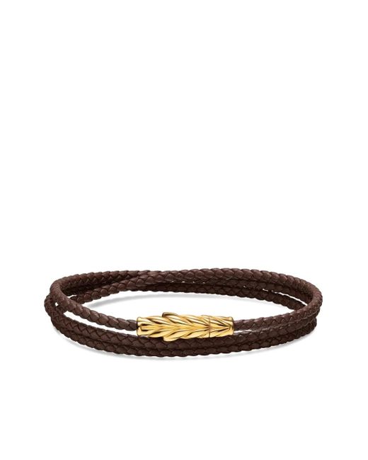 David Yurman Metallic 18K Chevron Triple Wrap Bracelet for men