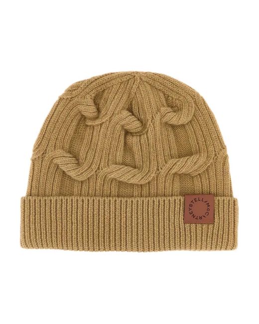 Stella McCartney Natural Falabella Beanie Hat