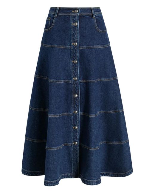 Jupe Longue Wilhelmina Cinq À Sept en coloris Blue