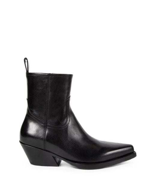 Ann Demeulemeester Black Imme Pointed-Toe Ankle Boots for men