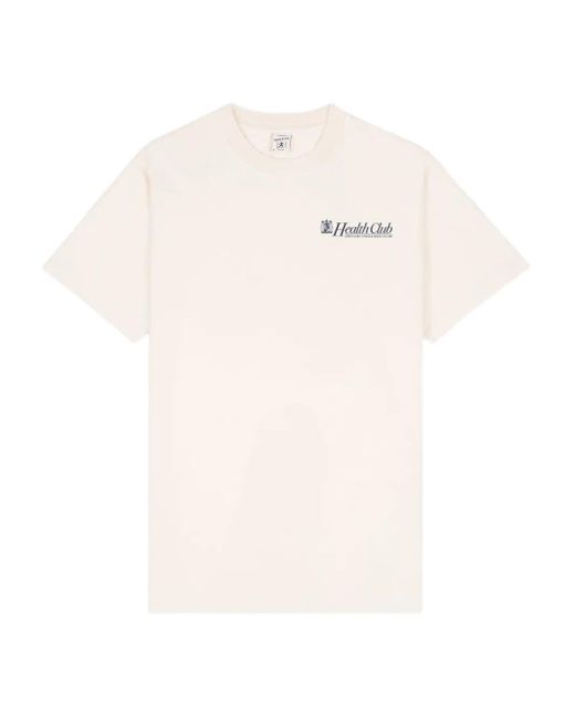 Camiseta Health Club con logo Sporty & Rich de color White