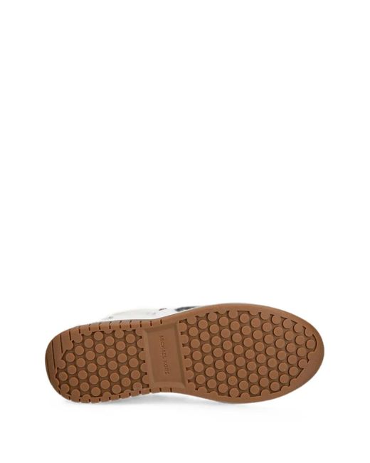 MICHAEL Michael Kors White Logo-Patch Platform Sneakers