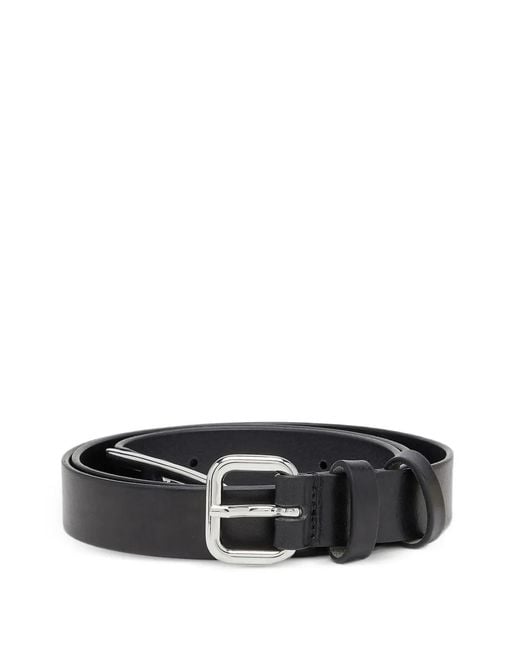 DIESEL Black D-Shaped Belt