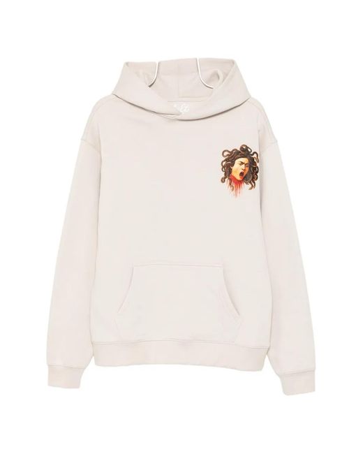 Melt White Graphic-Print Hoodie for men