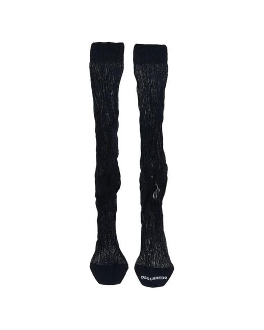 DSquared² Blue Ribbed Socks