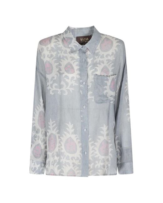 Bazar Deluxe Gray Patterned Shirt