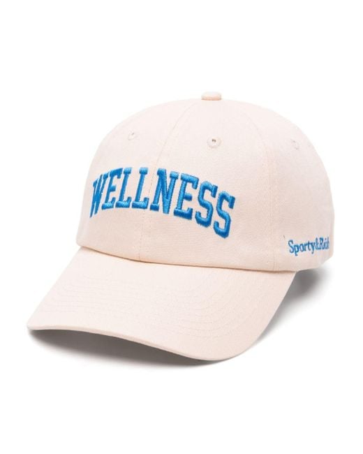 Sporty & Rich Blue Wellness-embroidered Cotton Cap