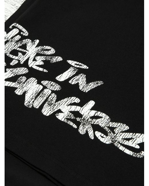 Aape By A Bathing Ape Black Logo-Print Cotton T-Shirt for men