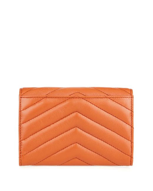 Saint Laurent Orange Mini Envelope Wallet