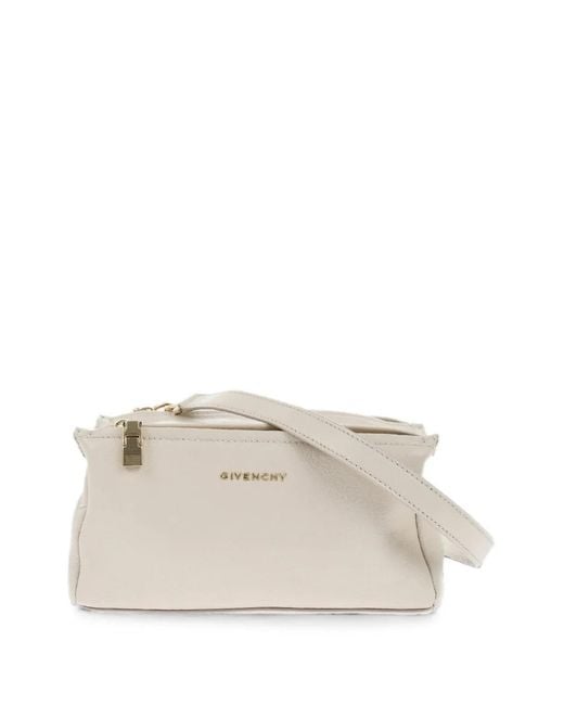 Givenchy Natural Pandora Hammered Leather Cross Body Bag