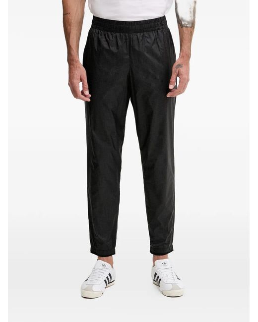 EA7 White Grid-Pattern Track Pants for men