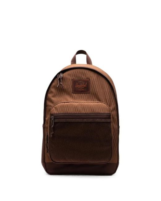 Herschel Supply Co. Brown Kaine 28L Diamond-Quilted Mesh-Pocket Backpack