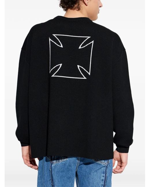 Vetements Black Graphic Wool Sweater for men