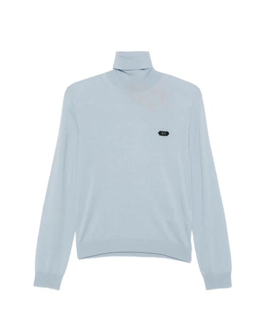 Pull À Patch Logo N°21 en coloris Blue