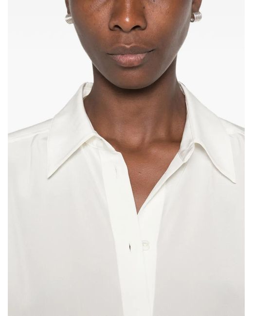 Totême White Silk Crepe Shirt