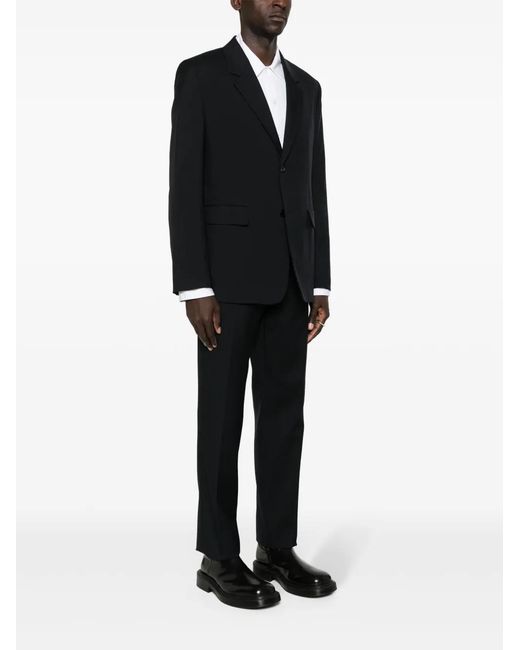 Jil Sander Black Wool Single-Breasted Suit for men