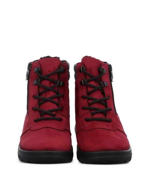 Ara Red Saas Ankle Boots