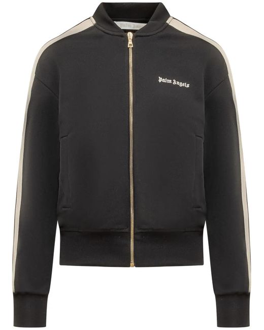 Palm Angels Black Track Bomber Jacket
