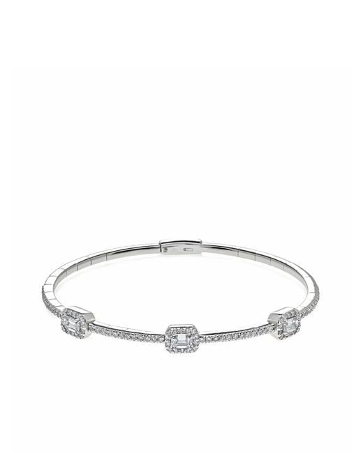 Jewels Aficionado White 18Kt Diamond Bangle Bracelet