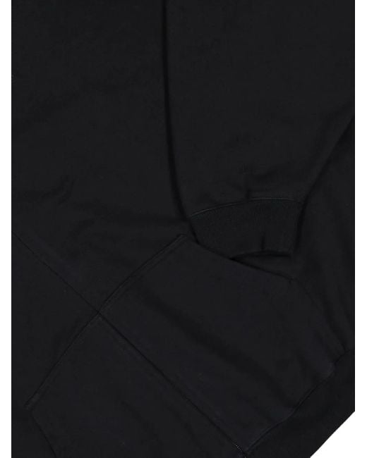 Vetements Black Zip-Up Logo Hoodie for men