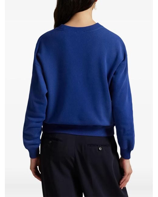 Polo Ralph Lauren Blue Polo Bear Crew-Neck Sweatshirt