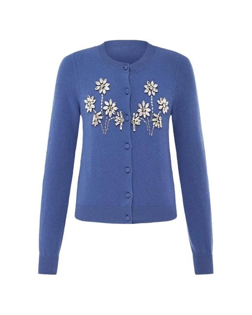 LEO LIN Blue Button-Fastening Cardigan