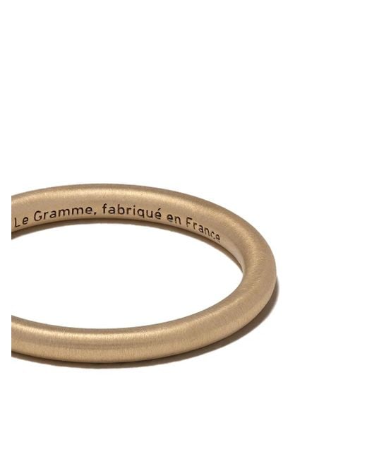 Le Gramme White 18Kt Brushed 3 Grams Bangle Ring