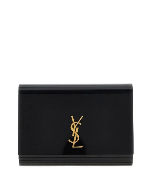 Saint Laurent Black Vicky Minaudière Logo Cross Body Bag