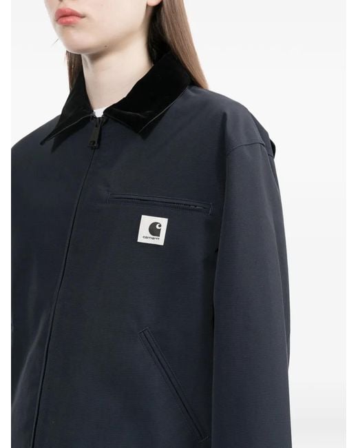 Carhartt Blue Velvet Collar Patch Jacket