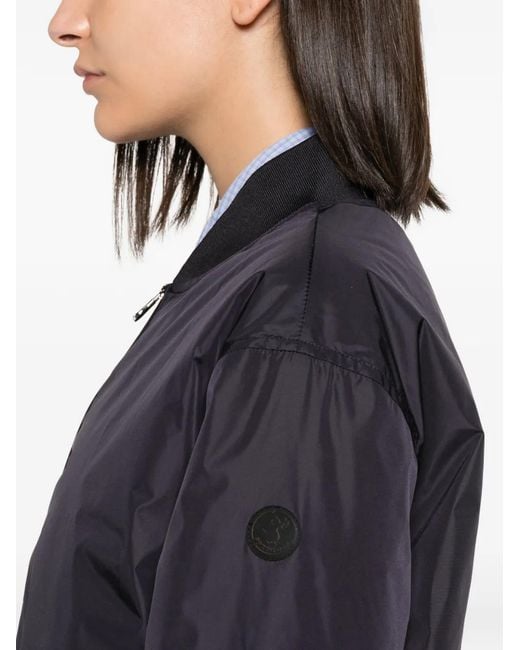 Save The Duck Blue Aisha Drawstring-Hem Bomber Jacket