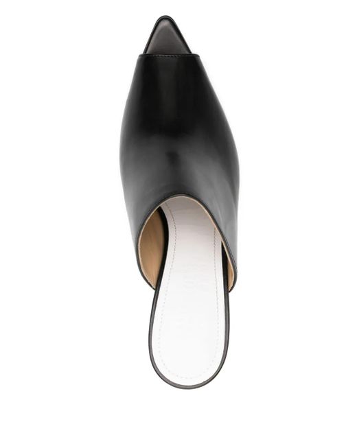 MM6 by Maison Margiela Black 80Mm Leather Sandals