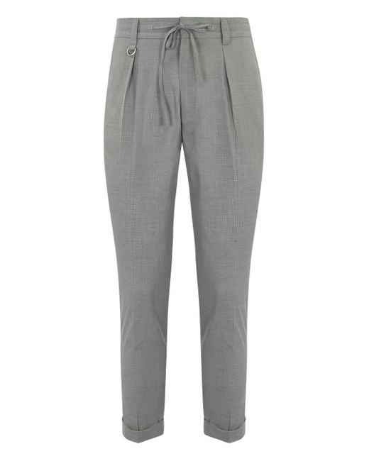 メンズ Paolo Pecora ドローストリング ストレートパンツ Gray